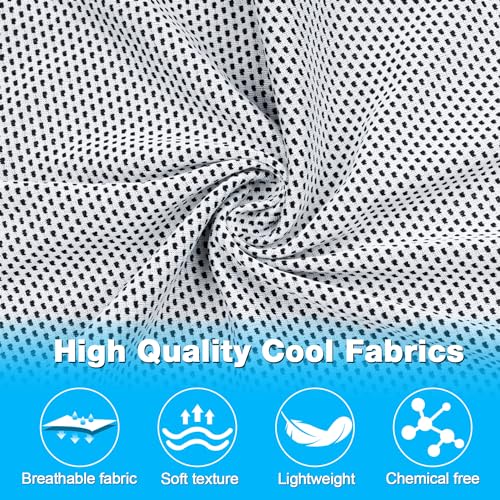 MENOLY 10 Pack Cooling Towels, Sweat Towels Cooling Towels for Neck and Face, Microfiber Towel Soft Breathable Towel for Gym, Yoga, Camping, Running, Fitness, Workout & More Activities(32"x12") - size: 10 Pack (Grey/Black)