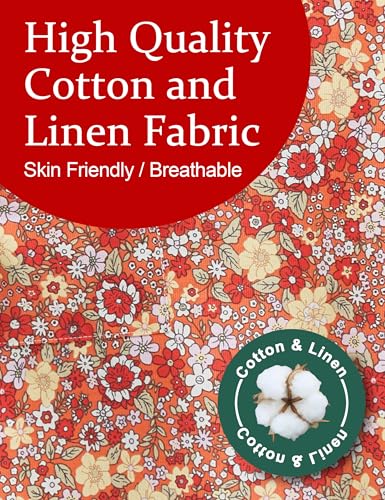 Cozy Adjustable Cross Back Aprons for Women with Pockets Cotton Linen Cooking Kitchen Baking - color: Red Floral