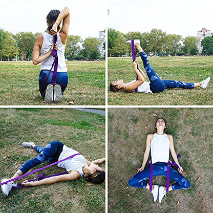 Yoga Mat Set for Beginners,Yoga Mat with Carrying Strap,Yoga Blocks 2 Pack with Yoga Strap,Yoga Ball,Ankle Puller,11-Piece Yoga Kits and Sets for Beginners,Yoga Starter Kit for Women Men - color: Purple