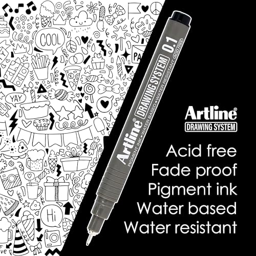 Artline 230 Drawing System Pens, Technical Drawing Pens For Drafting, Illustrating, and More, 0.1mm, 0.3mm, 0.5mm, and 0.7mm Fine Tips - Black, 4-Pack - style: 0.1, 0.3, 0.5, 0.7mm Nib Sizes | 4-Pack
