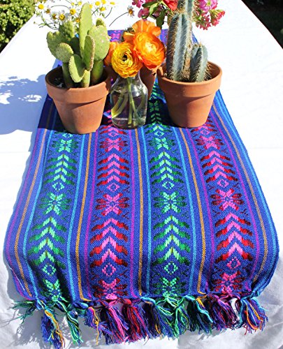 Del Mex Mexican Rebozo Shawl Blanket Doula - color: Blue, size: Regular (6 ft x 2.5 ft)