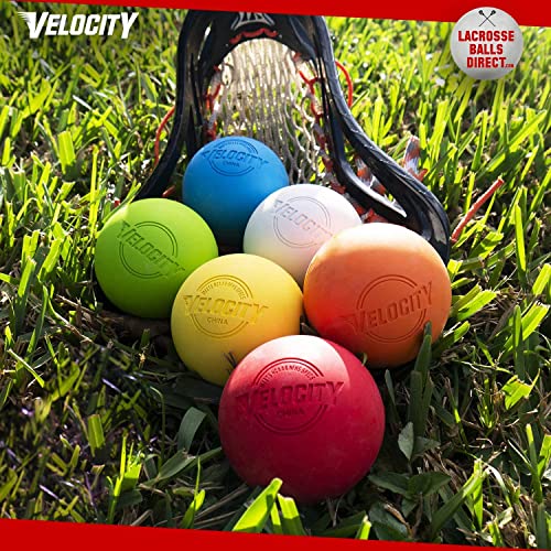 Velocity Lacrosse Balls - 9가지 색상 선택 가능, 1, 2, 3, 6, 18, 60, 120 (케이스) 팩 - color: 멀티 컬러, size: 12 Balls, style: 연습용 공