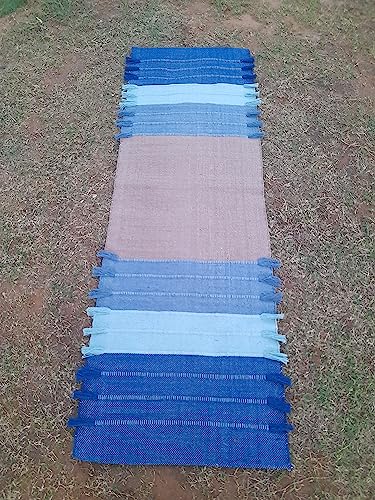 Jaipur art & Rugs Cotton Yoga Mat - Eco-Friendly Hand-Woven Rug - Non Slip & Thick (24”x72”x5mm) for Everyday Fitness at Home - Comfortable Extra-Long - color: Multi-5