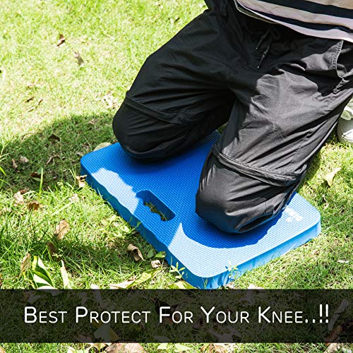Dimple Thick Kneeling Pad | Garden Pad for Gardening | Kneeling Pad for Work | Garden & Bathtub Kneeler for Baby Bath | Kneeling Mat for Exercise & Yoga (XL) 17.8 x 11, Thickest 1-½"(2 Pack, Blue) | Garden & Bathtub Kneeler for Baby Bath, Kneeling Mat for