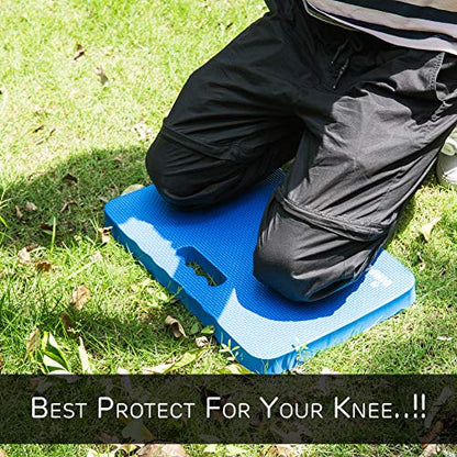 Dimple Thick Kneeling Pad | Garden Pad for Gardening | Kneeling Pad for Work | Garden & Bathtub Kneeler for Baby Bath | Kneeling Mat for Exercise & Yoga (XL) 17.8 x 11, Thickest 1-½"(2 Pack, Blue) | Garden & Bathtub Kneeler for Baby Bath, Kneeling Mat for