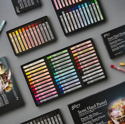 Mungyo Gallery Semi-Hard Pastels Cardboard Box Set of 24 - Assorted Colors