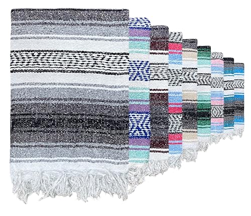 Mexican Handmade Falsa Blanket - Yoga Blanket - Outdoor Picnic Blanket, Camping Blanket, Bedding Blanket, Home Decor Blanket 79x51 inches - Pack of 1 - color: Sonora