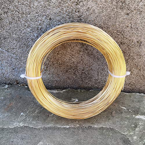 INSPIRELLE 20 Gauge KC Gold Aluminum Craft Wire Bendable Metal Wire | 550 Feet for Jewelry Craft Making - color: KC Gold, size: 20 Guage (0.8mm)