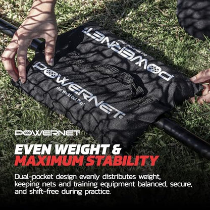 PowerNet All Sport Sandbags, Portable Soccer Goal Stability Sand Bags, Extra Weight for Football, Softball or Baseball Net, Fill Heavy Duty Bags with Sand or Weighted Balls
