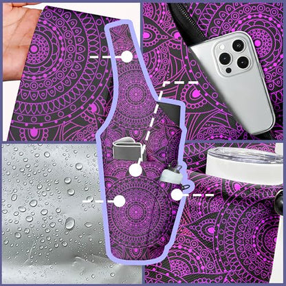 Yoga Bag for Women, Large Yoga Mat Bag Tote Carrier with Wet Dry Pocket | Water Bottle Holder & Adjustable Strap, Fits 1/2" Thick Yoga Mat for Gym, Pilates, Travel, Work - color: YOGA-08