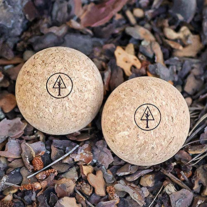 Travel Cork Massage Ball | Lightweight, Sustainable Alternative to Lacrosse Ball for Muscle Pain Relief (1.9 Inch (Pack of 2), Sanded Cork) - size: 1.9 Inch (Pack of 2)