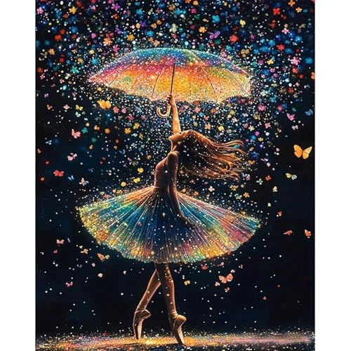 Ballet Paint by Numbers for Adults - Dancer Paint by Number on Canvas | DIY Dancing Ballet Oil Painting for Gift Home Wall Decor, Without Frame (16x20 inch) - color: MT22974