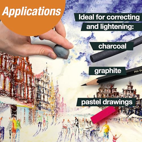 Faber-Castell Erasers - Drawing Art kneaded Erasers, Large Size Grey - 4 Pack