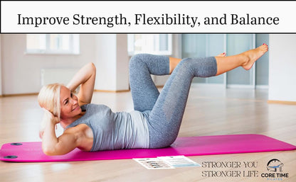 52 Premium Pilates Cards - 40 Pilates exercises- Ideal for Beginners or Students- Led by Stott Pilates Certified Instructor- Detailed photos- Video Instructions - Do Pilates at Home- No equipment needed.
