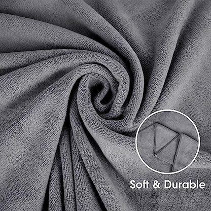 JML Microfiber Bath Sheet Towels, 2 Pack, 35" x 70", Grey - color: - Grey, size: 2 Pack (35 in x 70 in)