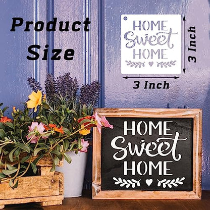 80 Pcs 3 x 3 Inch Stencils for Painting on Wood, Reusable Farm Animal Plastic Stencils DIY Craft Paint Template Set for Wall Rock Home Decor - style: Farm