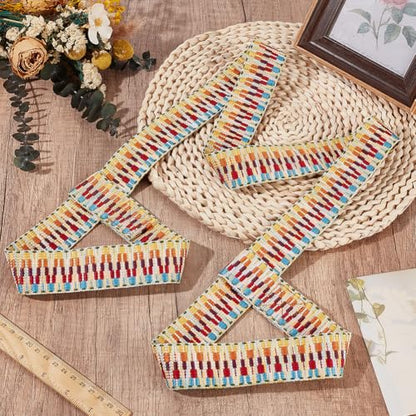 1 Box 2Pcs Yoga Mat Carrying Strap Adjustable Holder Roller Skate Leash Shoulder Straps Colorful Resuable Skiing Wide Jacquard Embroidered Handle Carrier Sling Set for Ski Boots Skating