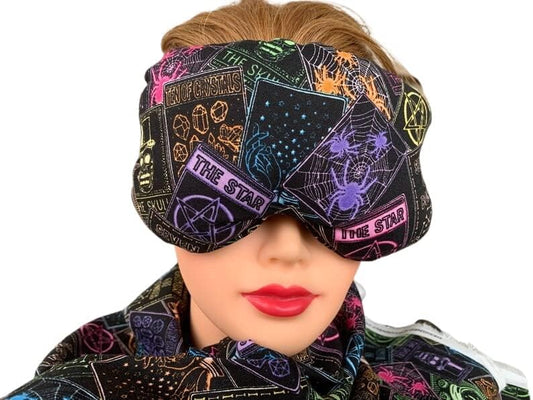 Eye Mask Lavender Eucalyptus, Sinus, Herbal Pack, Hot Cold Pack, Heat Wrap,Organic, Flax Seed, Microwave Therapy, Sleep Mask, Yoga Meditation Eye Pillow, Tarot Cards