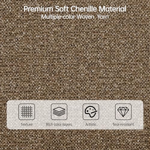 Usaint 42" End of Bed Bench with Wood Legs, Dark Brown with Oak Leg | Modern Upholstered Bedroom Bench with Rubberwood Legs, Entryway Bench with Cushion, Dining Bench for Living Room, Bedroom - color: Dark Brown With Oak Leg