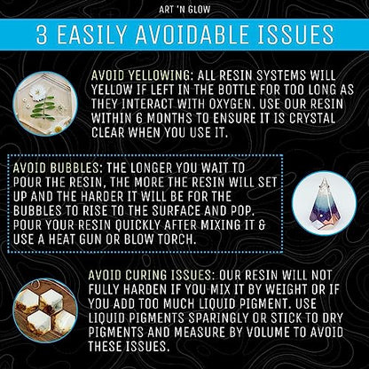 Crystal Clear Epoxy Resin 2 Gallon - Food Safe, UV Resistant, Bubble Free | Casting & coating epoxy resin for jewelry, coasters, molds, art, wood & more. Bubble-free, low odor, USA based business - size: 2 Gallon