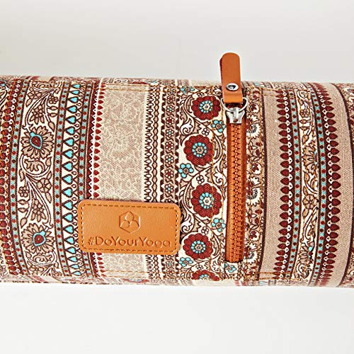 #DoYourYoga Full-Zip Exercise Yoga Mat Carry Bag with Multi-Functional Storage Pockets »Sunita« - color: BrownStyle