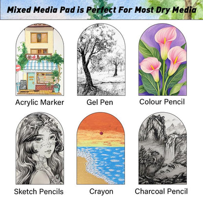5.8" x 8.3" Mixed Media Sketch Book,Spiral Bound Hardcover Sketchbook,60 Sheets 92lb/150gsm Neutral White Acid Free Paper,Art Journal Sketchbook for Drawing Writing Sketching Illustration,Dark Coffee - color: Bright White-Dark Coffee