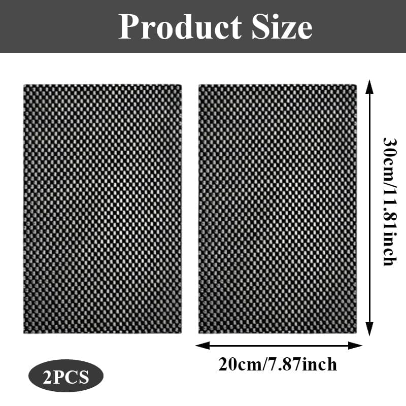 Pilates Reformer Mat, Workout Mat, Black Yoga Mat, Workout Mats for Home Gym, 2-Pack Non-Slip & Hand Grip Floor Fitness Pads - size: 7.87*11.81*0.1
