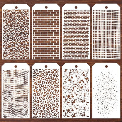 8 Pcs Journal Stencils Bullet Dotted Journals Supplies Planner Stencil | Drawing Templates, Accessories Kit, for Create Calendars Schedule, Journaling, DIY Notebook Cards, Scrapbook Decorations