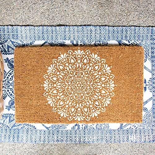 Harmony Floor Stencils - Mandala Template, Furniture Stencil - size: 20"x20"
