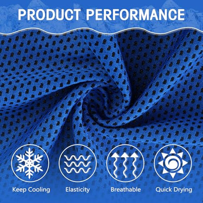 Hosuly 150 Pack Cooling Towels Bulk 40 x 12 Inch Large Chilly Breathable Sweat Sports Cold Towels Sublimation Microfiber Ice Neck Rag for Hot Weather Workout Gym Team Gift (Dark Blue,Black,White) - color: Dark Blue,black,white