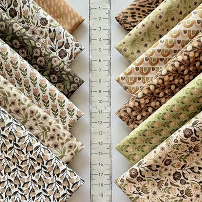 60-Piece Neutral Nature Patchwork Cotton Fabric Squares – 8×8 inch (20×20 cm), 100% Cotton 140 GSM, Pre-Cut Quilting Fabric Bundle, Made in Türkiye - color: Wild Jungle Mix, size: 60pcs 8x8 inch
