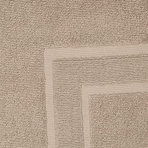 GLAMBURG Premium Cotton 20x32 inch 2-Pack Bath Mats - 100% Ringspun Cotton - Luxury Hotel & Spa Quality - 800 GSM - Durable Soft Highly Absorbent - Machine Washable - Tan - color: Tan