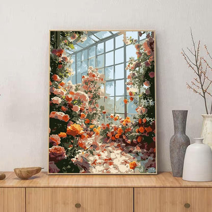 ZRIZQ Paint by Numbers Kit for Adults Beginners,Floral DIY Painting Set,Relaxing Creative Craft Activity,16x20 Inch-Flowers 13 - color: 16"X20"Rolled Canvas(Frameless)-Flowers 13