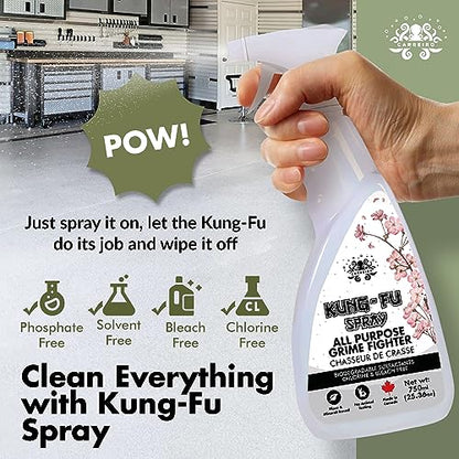 KUNG-FU SPRAY 750ML NATURAL ALL-PURPOSE DEGREASER AND GRIME FIGHTER, Plant and Mineral Based