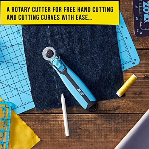 Zoid 28mm Rotary Cutter with Grip, Fabric Cutter Wheel, Rotary Cutter Blade, Craft Cutting Tool, Freehand Tool For Fabrics and Multiple Projects - size: 28mm