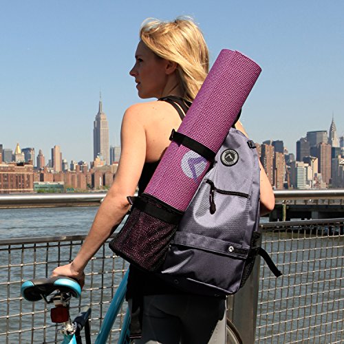 AURORAE Yoga Mat/Gym/Pickleball Cross-body Sling Back Pack. Mat sold separately - color: Grey