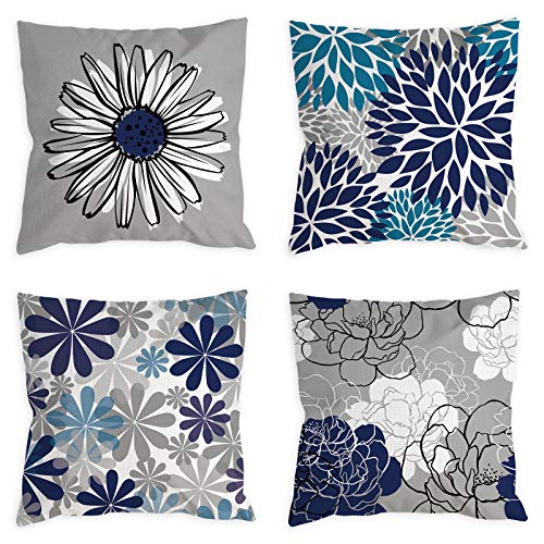 18x18 Throw Pillow Covers Set of 4