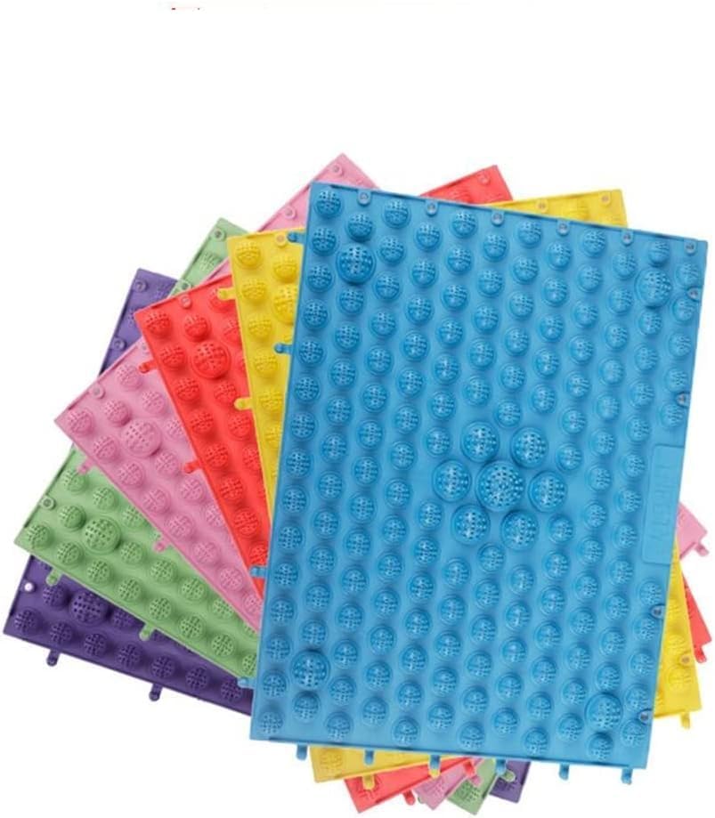 Foot Massage Mat Massage Pad Bathroom Mat Yoga Mat Outdoor Game 4PCS (Blue) - color: Blue-4pcs