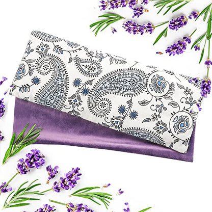 Hihealer Lavender Eye Pillow for Relaxation, Yoga, Sleep, Weighted Eye Mask - color: Purple