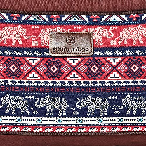 #DoYourYoga Full-Zip Extra Large Yoga Mat Tote Bag with Multi-Functional Storage Pockets for Sports Gym Pilates »Vimalaa« - color: Indian Elephant