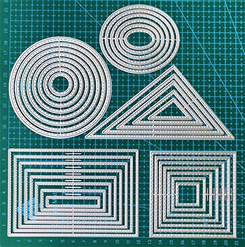Metal Die Cutting Dies for DIY Scrapbooking Photo Album Decorative Embossing Folder Stencil (6Pcs Oval) - style: Oval