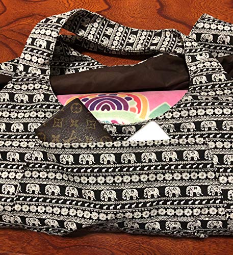 Aozora Yoga Mat Bag Large Yoga Mat Tote Sling Carrier with Pockets Fits Mats with Multi-Functional Storage Pockets Light and Durable - color: Elephant
