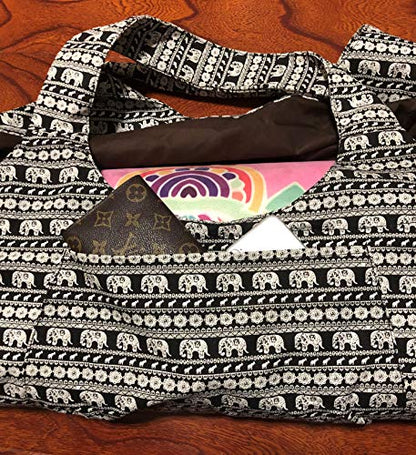 Aozora Yoga Mat Bag Large Yoga Mat Tote Sling Carrier with Pockets Fits Mats with Multi-Functional Storage Pockets Light and Durable - color: Elephant