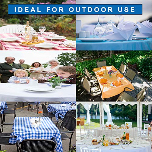 Aqua 1 Pack Premium Disposable Plastic Tablecloth 54 Inch. x 108 Inch. Rectangle Table Cover - color: Aqua, size: 1 Pack Rectangle