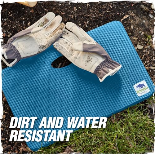 RUGGED RHINO Extra Thick Foam Kneeling Pad for Gardening 2 Pack Bright Blue | Thick Knee Pads, Holds 300 lbs, Protect Knees from Hard Concrete Surfaces for Gardening, Yard, Gym, Mechanic - color: Bright Blue