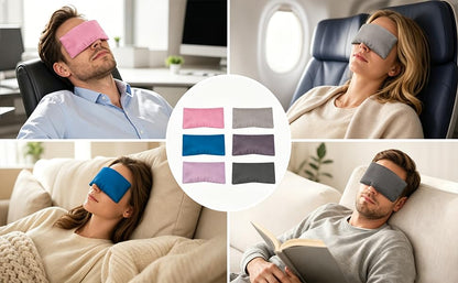 TUYUU 6 Pack Washable Cotton Eye Pillow Covers Removable Zippered Cases