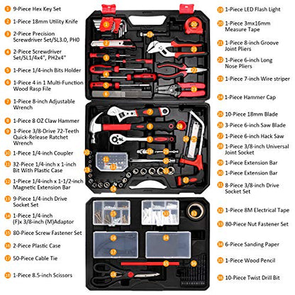 KingTool 325 Piece Home Repair Tool Kit, General Home/Auto Repair Tool Set, Toolbox Storage Case with Drawer, General Household Tool Kit - Perfect for Homeowner, Diyer, Handyman - style: 325-Pieces