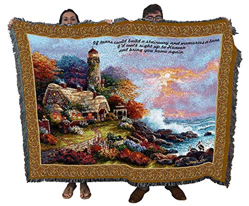 Pure Country Weavers Heavens Light Blanket by James Lee - If Tears Could Build A Stairway - Sympathy Bereavement Gift Tapestry Throw Woven from Cotton - Made in the USA (72x54) - color: Heavens Light, size: 72" x 54"