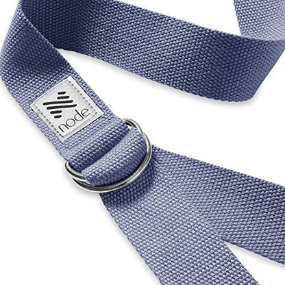 7-1/2' Yoga Strap for Stretching, Woven Cotton Blend Yoga Strap with Adjustable D-Ring Buckle for Exercise, Therapy and Fitness - color: Royal Blue