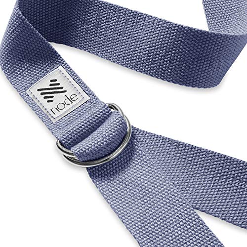 7-1/2' Yoga Strap for Stretching, Woven Cotton Blend Yoga Strap with Adjustable D-Ring Buckle for Exercise, Therapy and Fitness - color: Royal Blue